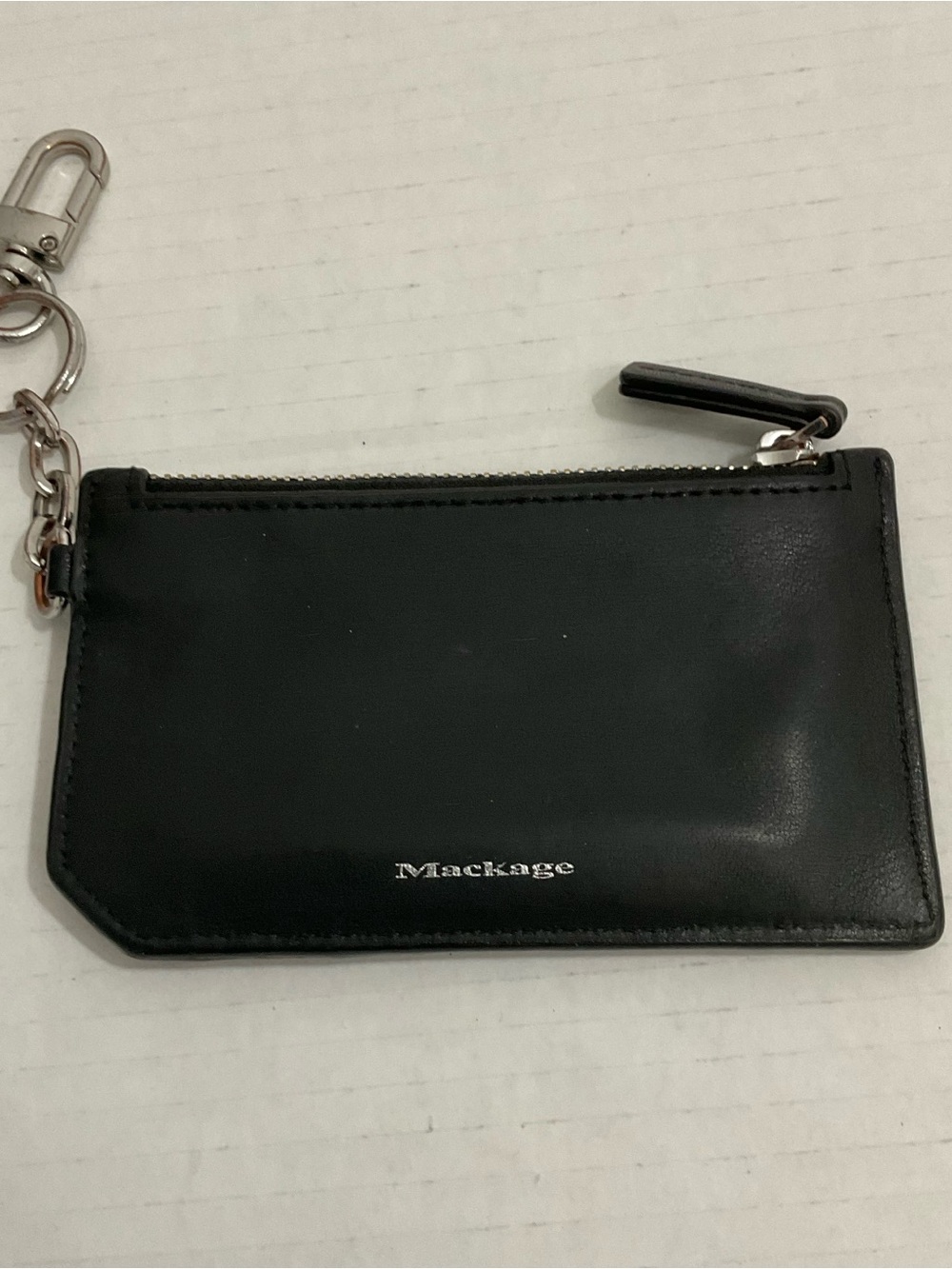 Mackage black genuine leather keychain/cardholder